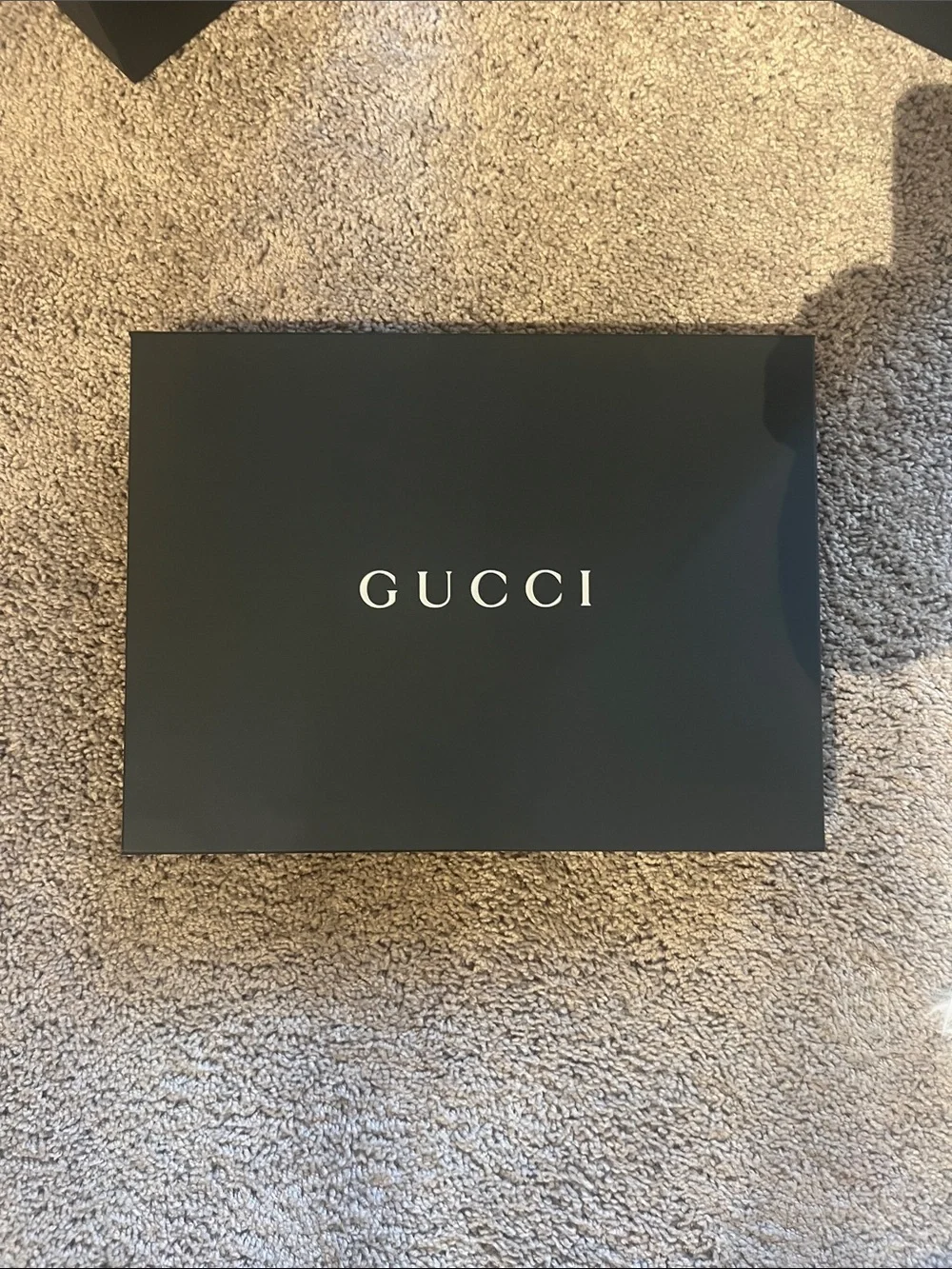 Gucci Black Branded Shopping Bags and Box